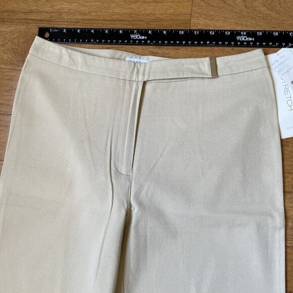 NWT Liz Claiborne Villager Stretch Pants Womens 8 Trench Straight Leg Career VTG - Picture 10 of 13